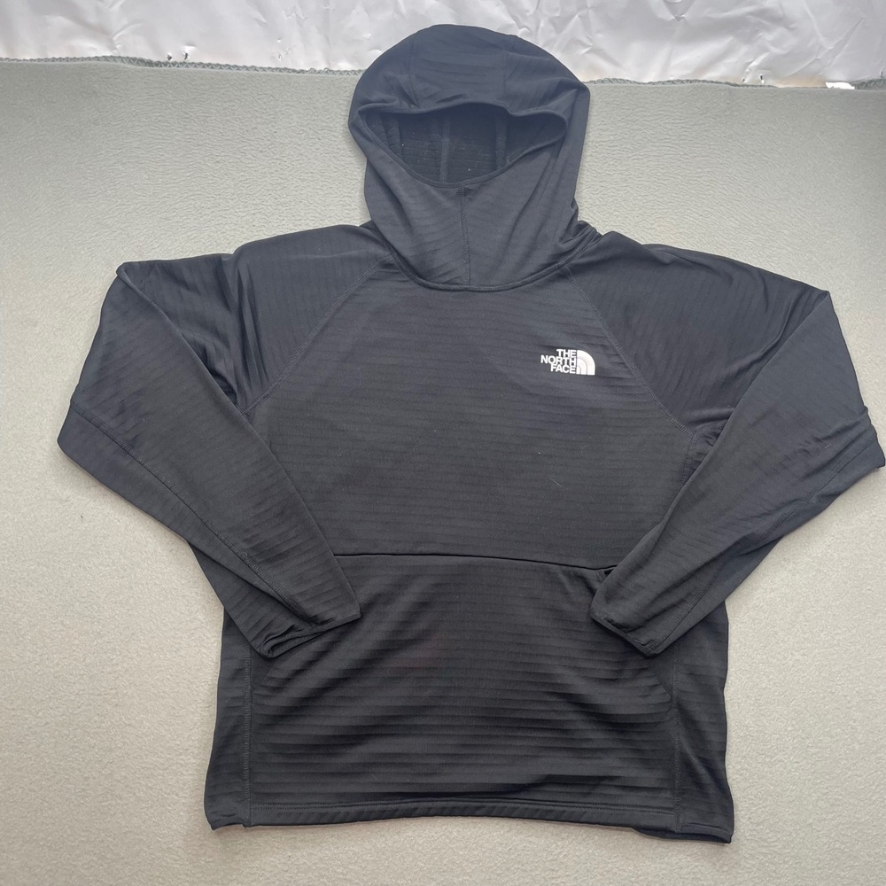 The North Face Men Pullover Hoodie Echo Rock Black Fleece Large Athletic granola